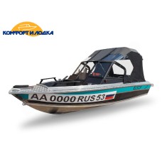 «Wellboat 434 NS» - ходовой тент, модель «Рубка-СТС», для маломерного судна Wellboat 434 NS