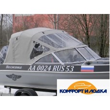 «Волжанка-47 Fish» - ходовой тент, модель «Рубка-СТС», для маломерного судна Волжанка-47 Fish