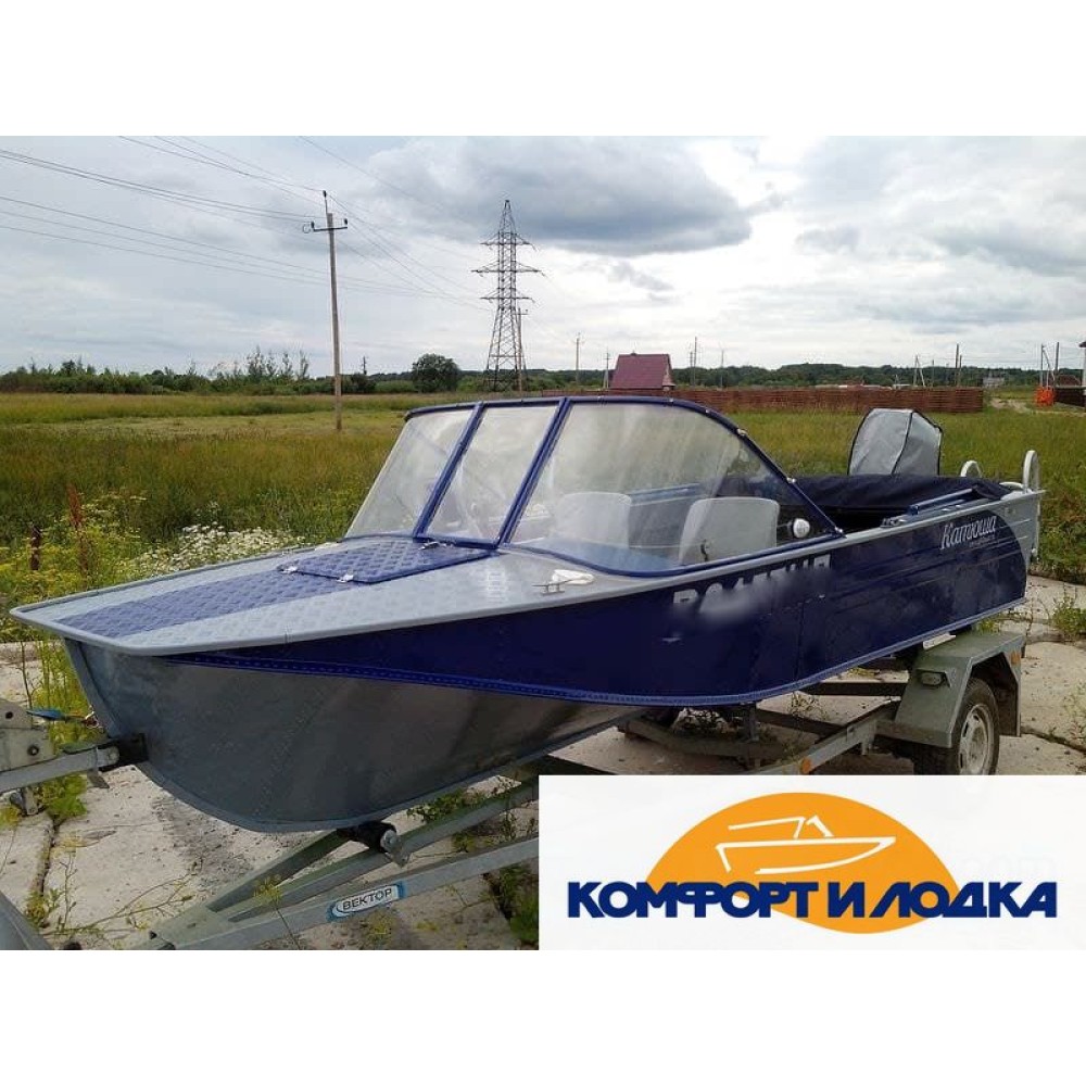 Ветровое стекло для лодки Воронеж, с калиткой для выхода на нос.