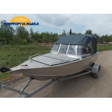 «Wyatboat-460 DCM» - ходовой тент, модель «Рубка-СТС», для маломерного судна Wyatboat-460 DCM